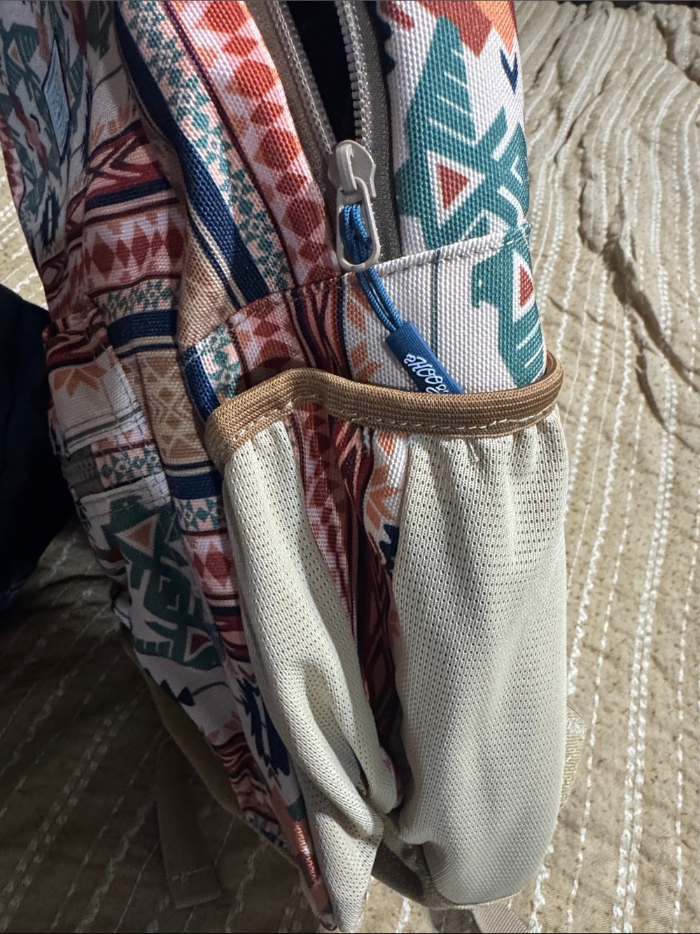 Hooey Multicolor Aztec Canvas Backpack - Tan Base - Picture 3 of 6
